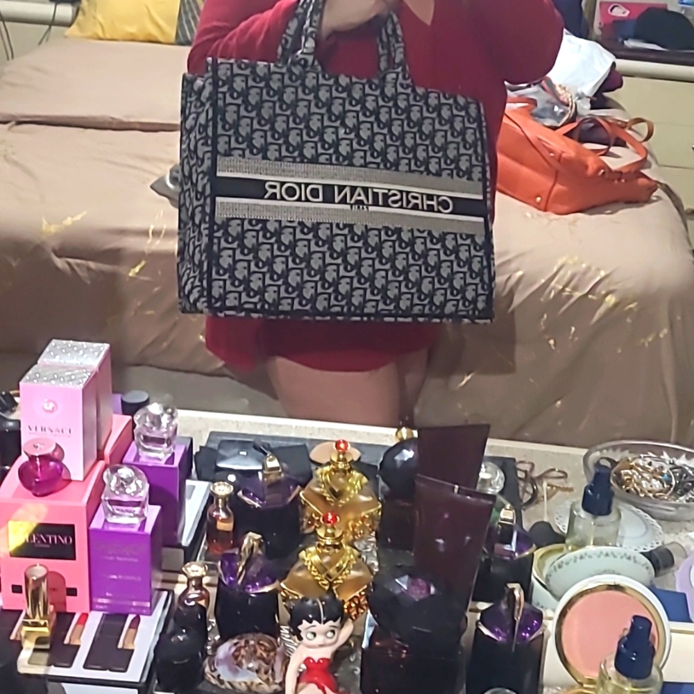 Beutiful  cd blue bag large size( Price  Firm)
